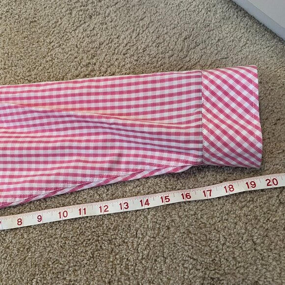 NWOT Jeremy Argle NYC Men's Pink and White Checked Button-down XXL 100% Cotton - Picture 11 of 12